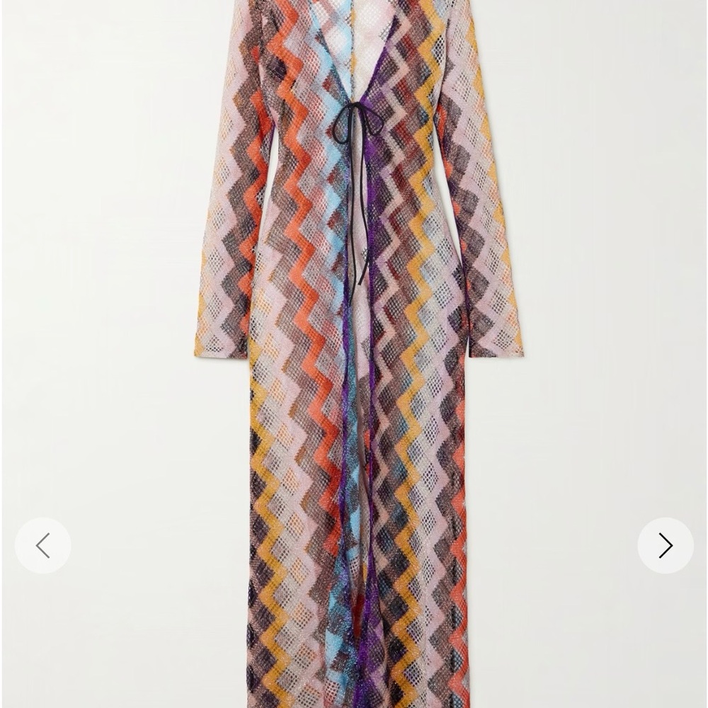Missoni Multicolor Zigzag Knit Swim Coverup